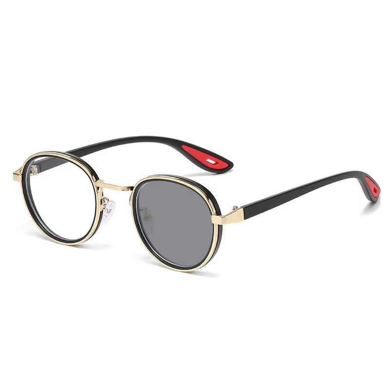 Gaming Glasses Blue Light - Dames Retro Ronde Meekleurende Blauw Lichtfilterende