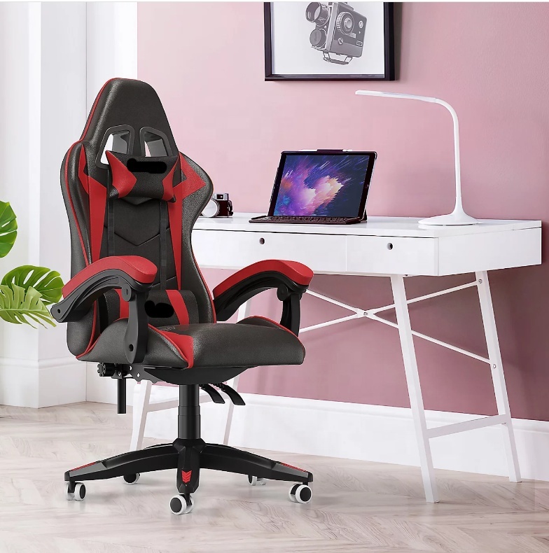 Pc Gaming Price - Verstelbare Racing Gamer-stoel Zwart Rood PU-leer