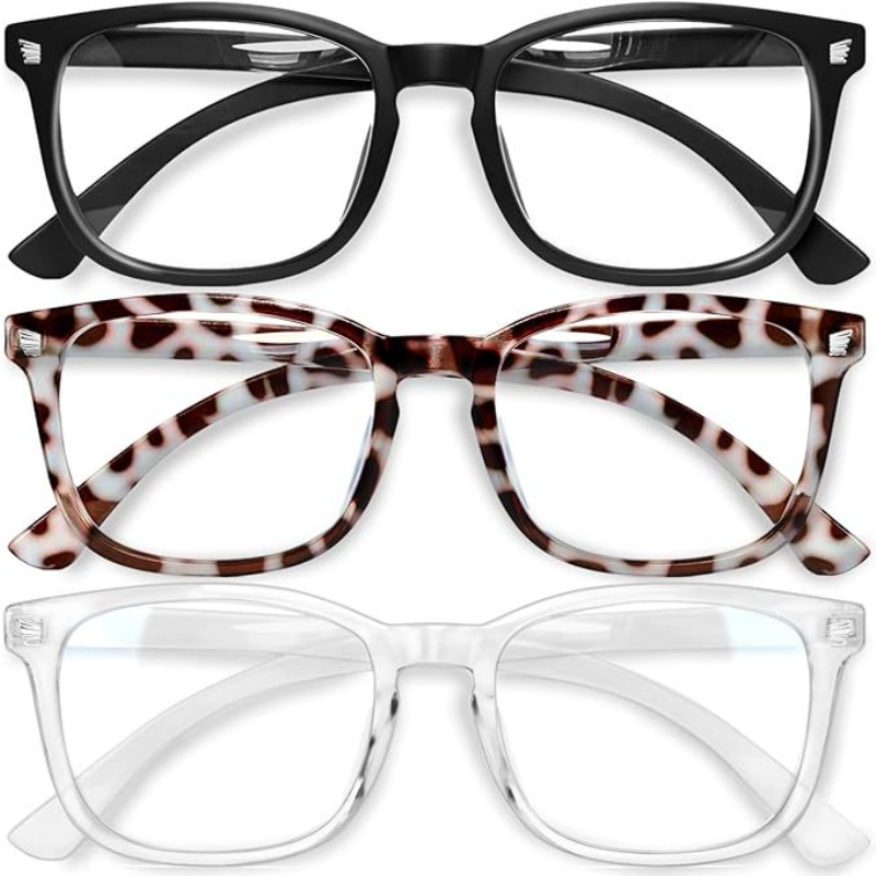 Gaming Glasses Blue Light - 3PCS Anti-blauwlichtbril, Anti-oogvermoeidheid U-vormig, Computerlees-/game-/TV-/mobiele telefoonbril,