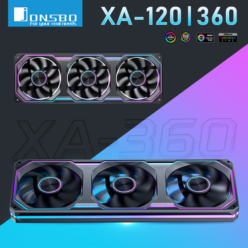 Pc Gaming Ff - Jonsbo XA-120/240/360 PC-kast ventilator, driezijdige spiegel