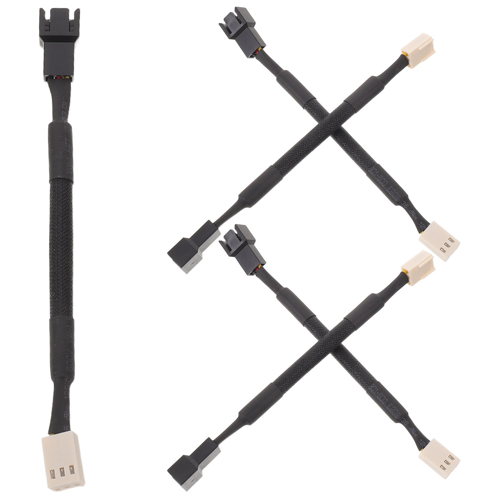 Pc Gaming Ff - 5 stuks 3-pins pc-ventilator verlengkabel ruisonderdrukking
