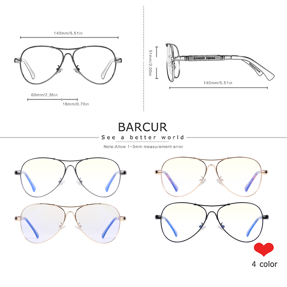 BARCUR Anti-blauw licht blokke - Gaming Glasses Blue Light recensie en prijs
